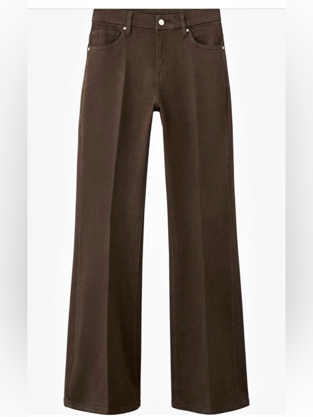 Mango Violeta High Waist Flare Leg Jeans Brown Flare Jeans Waist 12 NWT